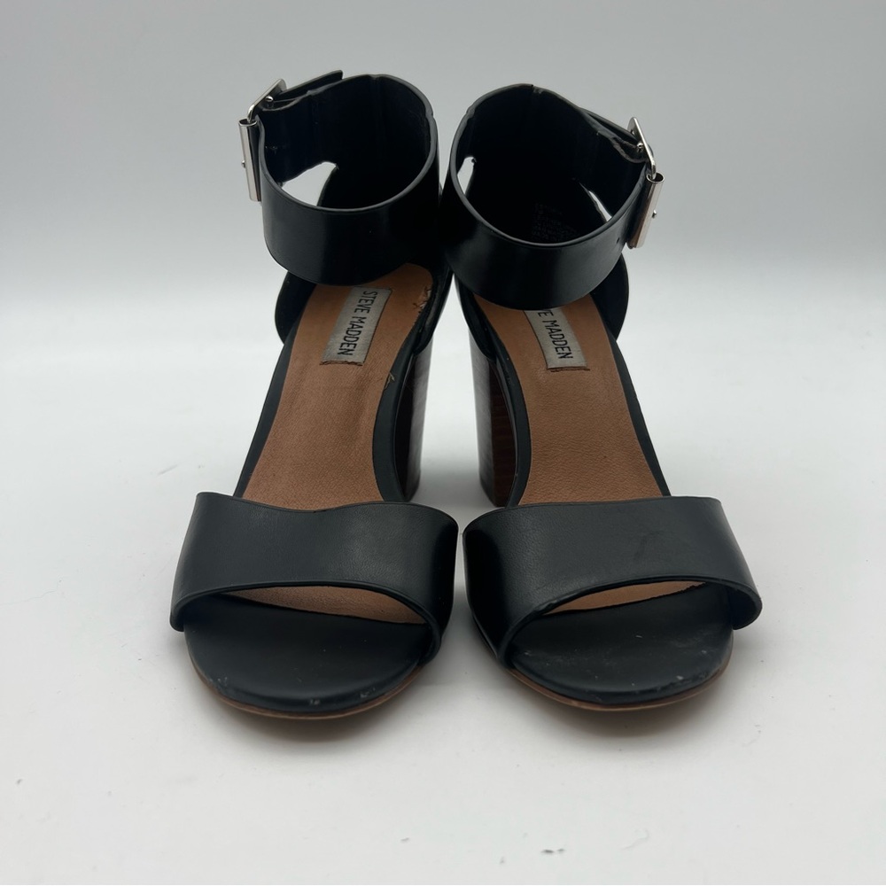 Steve Madden Black Open Toe Heels
